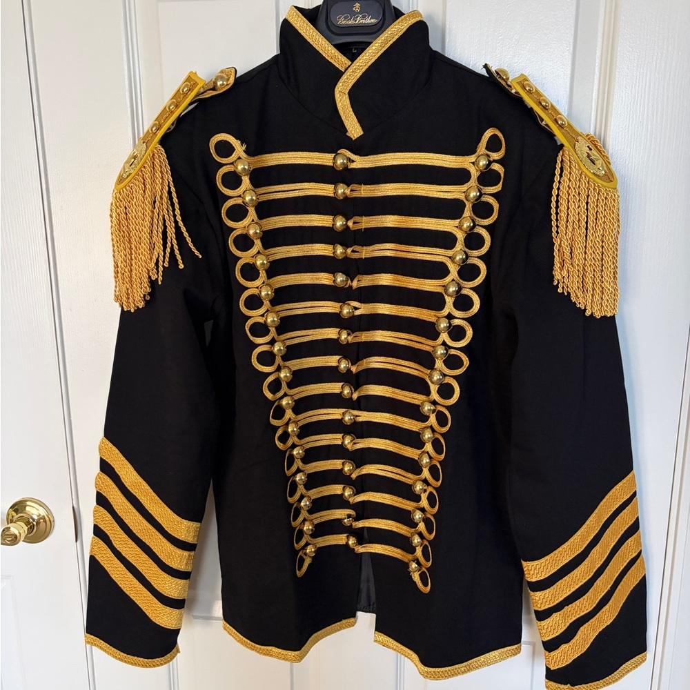 Black and Gold Military Style Jacket